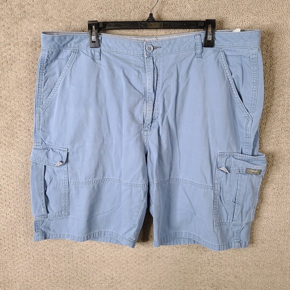 Wrangler Shorts Mens 40 Blue Cargo Cotton Outdoor Workwear Hiking Camping‎ - Picture 1 of 10